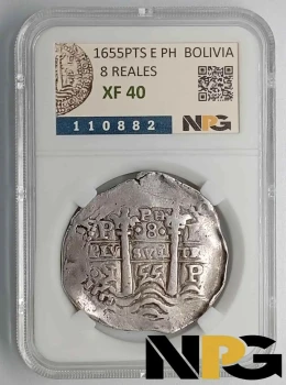 1655 Bolivia  8 REALES PTS E PH
