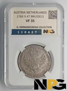 1766 Austria Netherlands  1/2 Kronenthaler