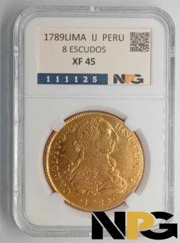 1789ME Peru 8 Escudos 1789ME Peru 8 Escudos