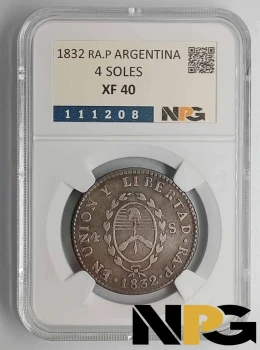 1832 Argentina 4 Soles 1832 Argentina 4 Soles