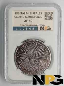 1836ng M Central American Republic 8 Reales