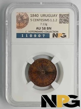 1840 Uruguay 5 Centesimos