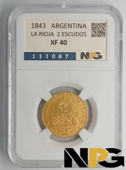 1843 Argentina 2 Escudos
