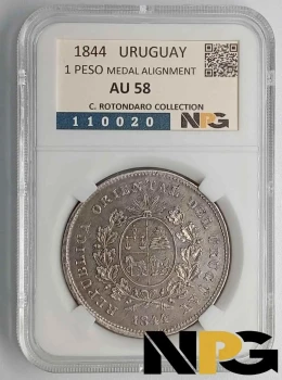 1844 Uruguay 1 Peso