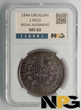 1844 Uruguay 1 Peso