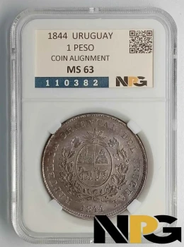 1844 Uruguay 1 Peso