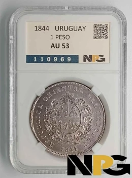 1844 Uruguay 1 Peso