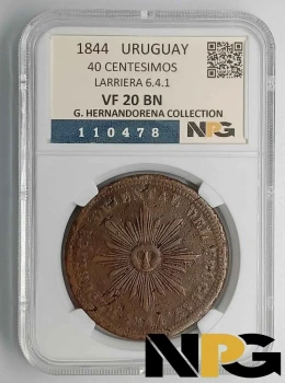 1844 Uruguay 40 Centesimos 6.4.1. 1844 Uruguay 40 Centesimos 6.4.1.