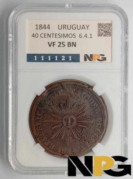 1844 Uruguay 40 Centesimos