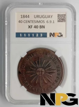 1844 Uruguay 40 Centesimos