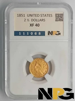 1851 United States 2 1/2 DOLLARS