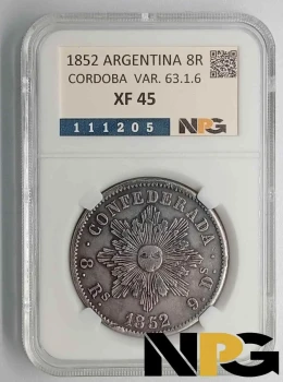 1852 Argentina 8 Reales