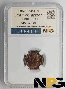 1867SEGOVIA SPAIN 1 CENTIMO