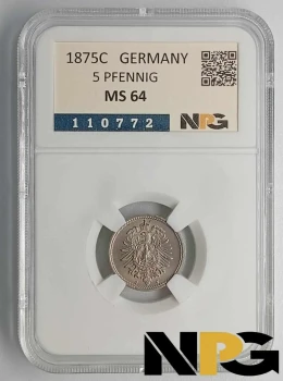 1875C Germany 5 Pfennig