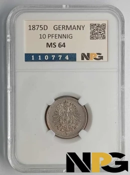 1875D Germany 10 Pfennig