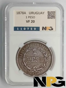 1878A Uruguay 1 Peso