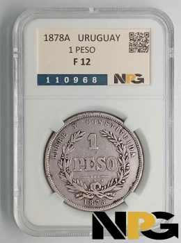 1878A Uruguay 1 Peso