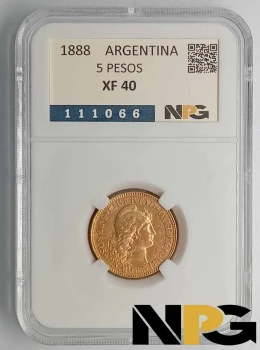 1888 Argentina 5 Pesos