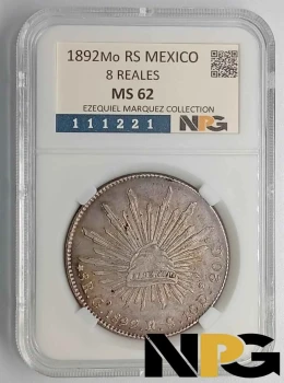 1892Mo Mexico 8 Reales