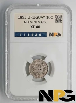 1893 Uruguay 10 Centesimos