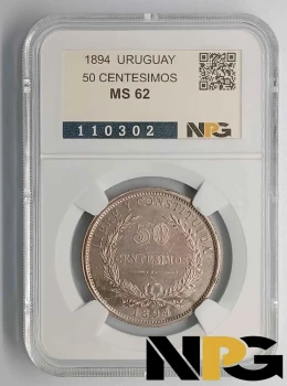 1894 Uruguay 50 Centesimos