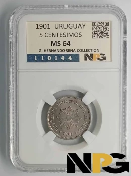 1901 Uruguay 5 Centesimos