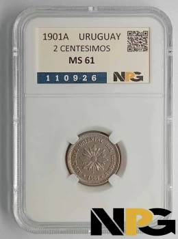 1901A Uruguay 2 Centesimos