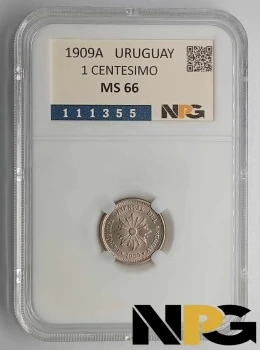 1909A Uruguay 1 Centesimo 1909A Uruguay 1 Centesimo