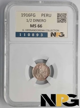 1916FG Peru  1/2 DINERO