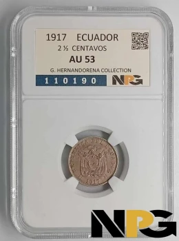 1917 Ecuador 2 1/2 Centavos