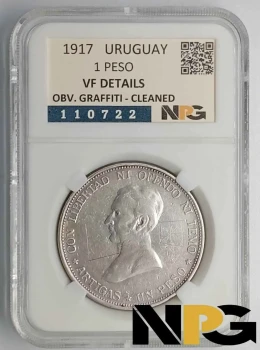 1917 Uruguay 1 Peso