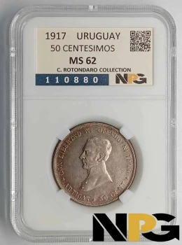 1917 Uruguay 50 Centesimos