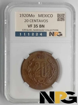 1920Mo Mexico 20 Centavos