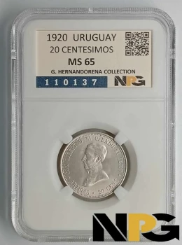 1920s Uruguay 20 Centesimos