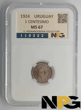 1924 Uruguay 1 Centesimo