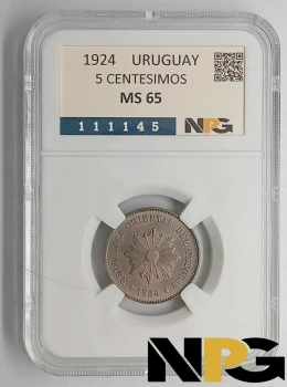 1924 Uruguay 5 Centesimos