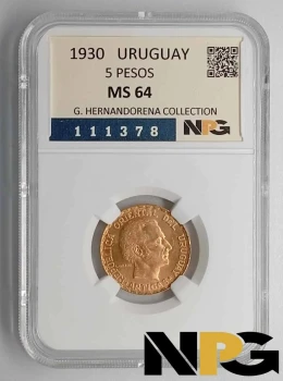 1930 Uruguay 5 Pesos