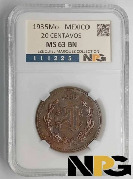 1935Mo Mexico 20 Centavos