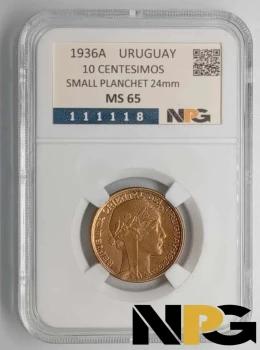 1936A Uruguay 10 Centesimos 1936A Uruguay 10 Centesimos