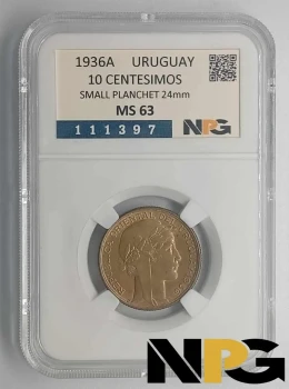 1936A Uruguay 10 Centesimos