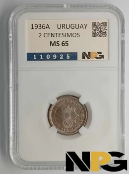 1936A Uruguay 2 Centesimos