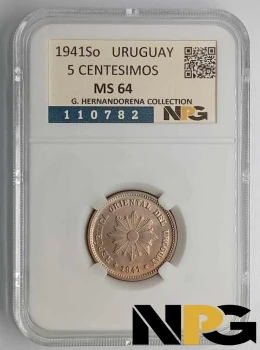 1941So Uruguay 5 Centesimos