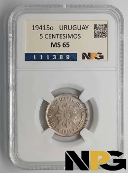 1941So Uruguay 5 Centesimos 1941So Uruguay 5 Centesimos