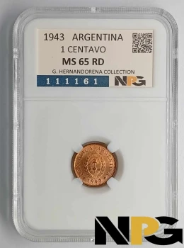 1943 Argentina 1 Centavo