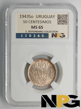 1943So Uruguay 50 Centesimos