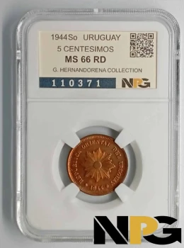 1944So Uruguay 5 Centesimos
