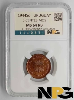 1944So Uruguay 5 Centesimos