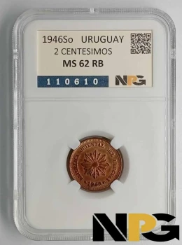 1946So Uruguay 2 Centesimos 1946So Uruguay 2 Centesimos