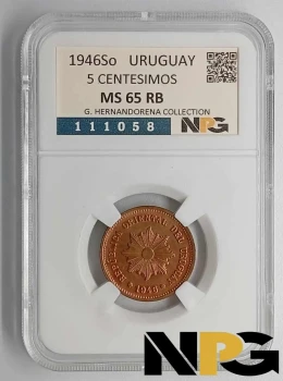 1946So Uruguay 5 Centesimos