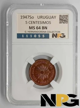 1947So Uruguay 5 Centesimos